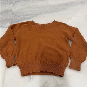 GAP Kids Rust Metallic Crew Neck Sweater
